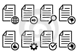 Document file icons. Vector illustration