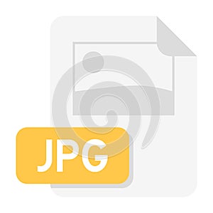 Document File Jpg Modern Icon on White photo