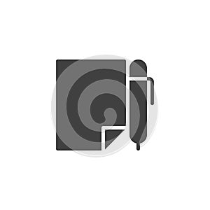 Document file with Pen vector icon