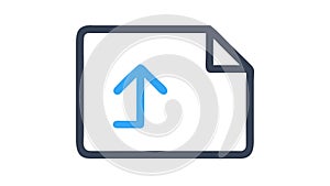Document File Upload Arrow Up Icon, vector design Generative AI