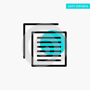 Document, File, User, Interface turquoise highlight circle point Vector icon