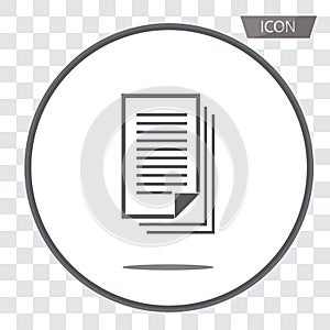 Document file vector icon isolated on background