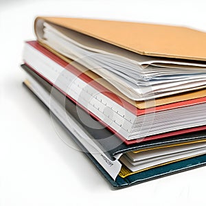 Document files isolated on white background