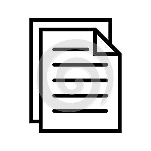 Document files line icon