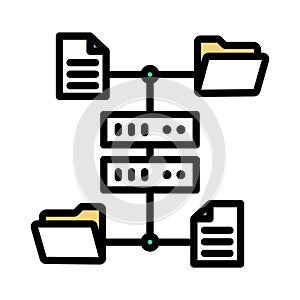 Document fill inside vector icon which can easily modify or edit