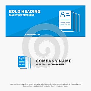 Document, Find, Job, Search SOlid Icon Website Banner and Business Logo Template