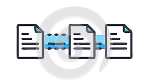Document Flow Vector Icons for Process and Workflow Diagram, vector design Generative AI