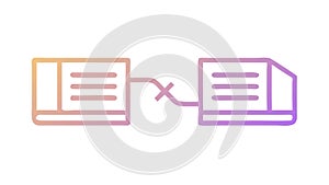 Document Flowchart Process Icon, Workflow Data Analysis, vector design Generative AI