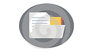 Document Folder File Organization Icon, vector design Generative AI