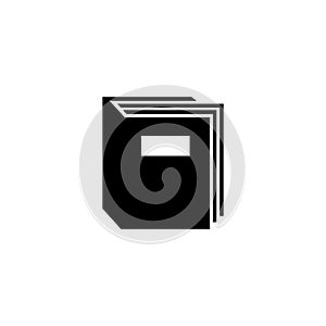 Document folder flat vector icon