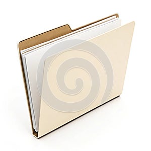 Document Folder isolated on white background