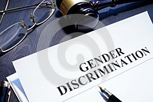 Document about Gender Discrimination and gavel