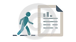 Document with Graph Icon, Data Analysis & Business Report, vector design Generative AI