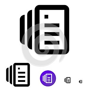 Document icon for business, e-commerce. Vector line icon