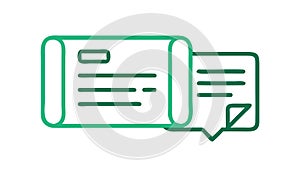 Document icon with a checklist, symbol for task or report, vector design Generative AI