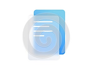 Document icon in glassmorphism style