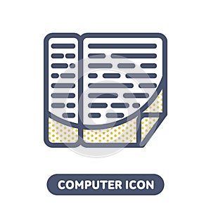 Document icon in linestyle