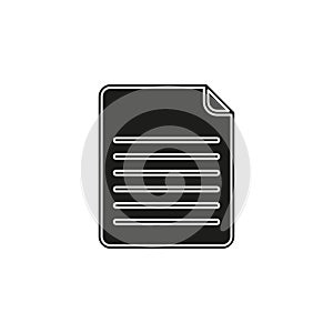 Document icon. Logo element illustration