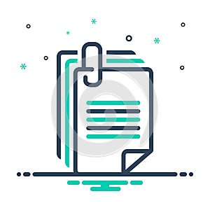 Mix icon for Document, paper and certificate