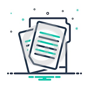 Mix icon for Document, paper and copy