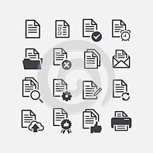 Document icon set