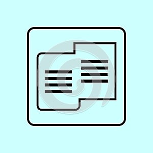 Document icon vector illustration. File symbol vector design. Note sign design