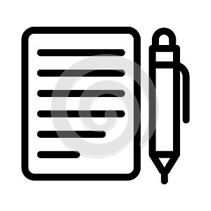 Document vector thin line i con