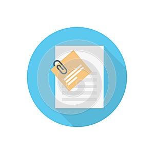 Document vector flat color icon