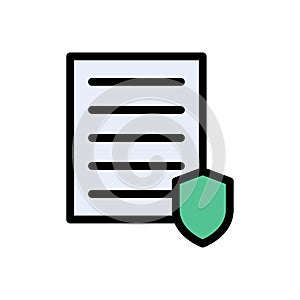 Document  vector flat color  icon