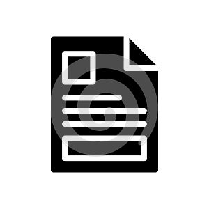 Document vector glyph flat  icon