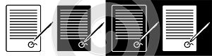 Document icons with ballpoint pen. Signing contracts, registration of documents. Legal support for business. Vector