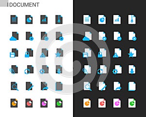 Document icons light and dark theme