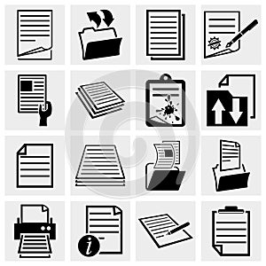 Document icons , paper and file icon set