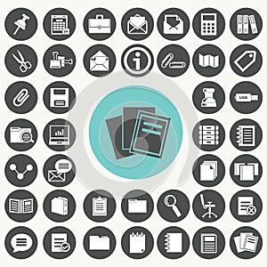 Document icons set.