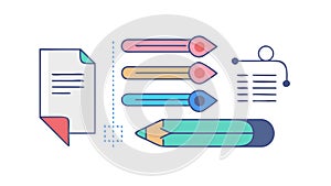 Document with Infographic, Data Visualization Elements, vector design Generative AI