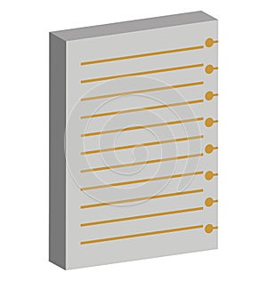 Document Isolated Vector Icon Editable