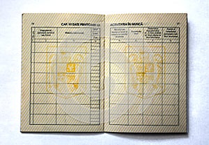 Document for labor activity