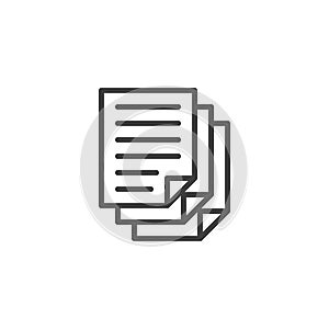 Document layers line icon