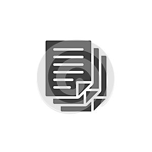 Document layers vector icon