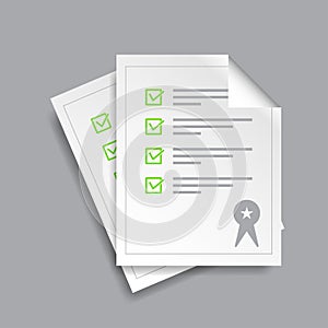 Document legality icon on a white background. vector illustration element