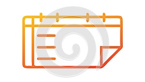 Document with lines icon, for notes or checklist , vector design Generative AI