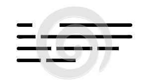 Document Lines Icon for Text and Information, vector design Generative AI