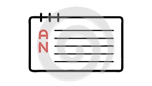 Document with lines, represents file, text or list, vector design Generative AI