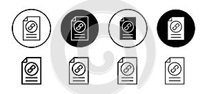 Document link icon vector set collection for web