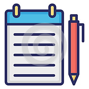 Document, list isolated Vector Icon which can easily modify or edit