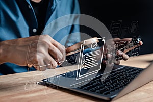 Document Management Checking System, online documentation database and process automation to efficiently manage files,