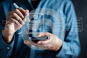 Document Management Checking System, online documentation database and process automation to efficiently manage files,