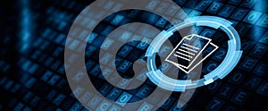 Document Management Data System Business Internet Concept photo