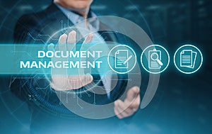 Document Management Data System Business Internet Technology Concept photo