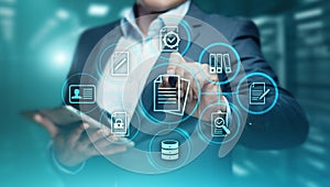 Document Management Data System Business Internet Technology Concept photo